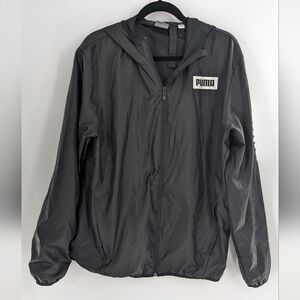 Puma Black Windbreaker Jacket Size L